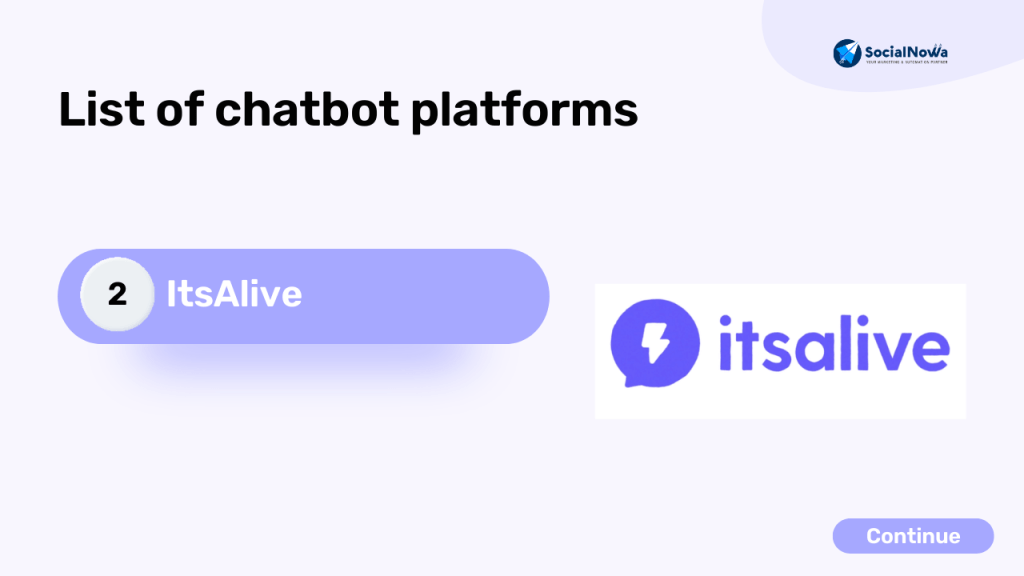itsalive ai chatbot platforms