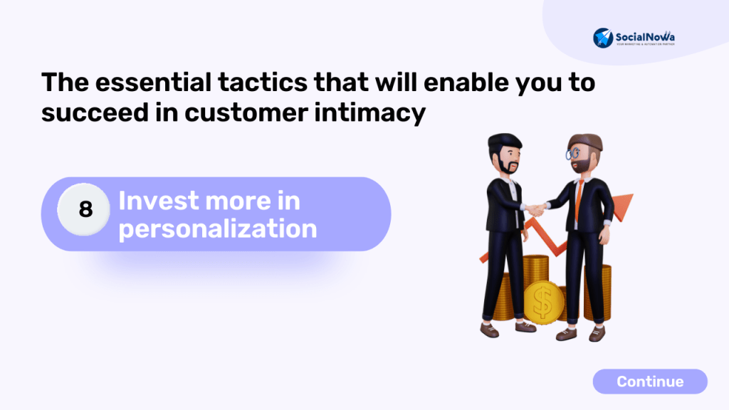 Invest more in personalization | Customer Intimacy Strategy