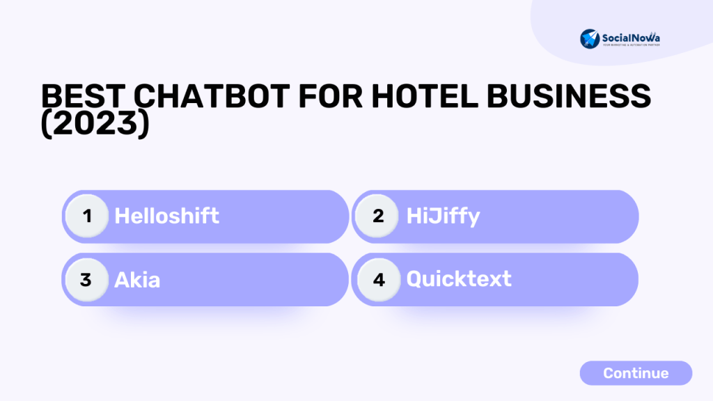 Best Chatbot For Hotel Business