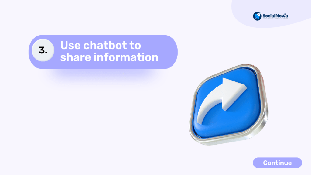 Use chatbot to share information